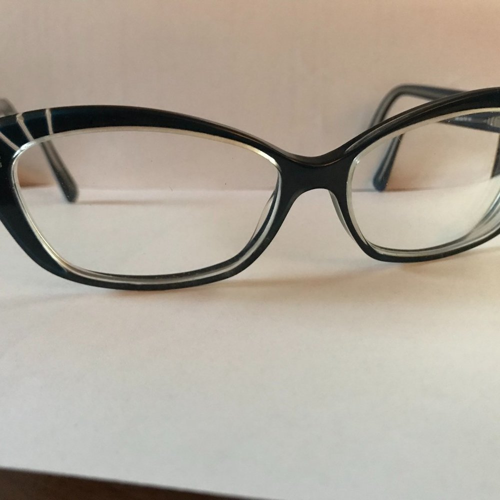 Women’s Alexander McQueen Blue Crystal Transparent Eyeglasses: AMQ,   prescribed
